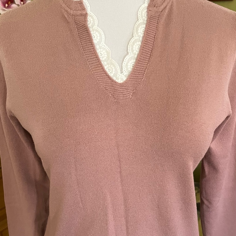 Sioni Knit and Lace Sweater…NWT